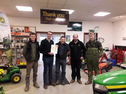 Members of our Bibury Ag Service Team receiving the award Members of our Bibury Ag Service Team receiving the award